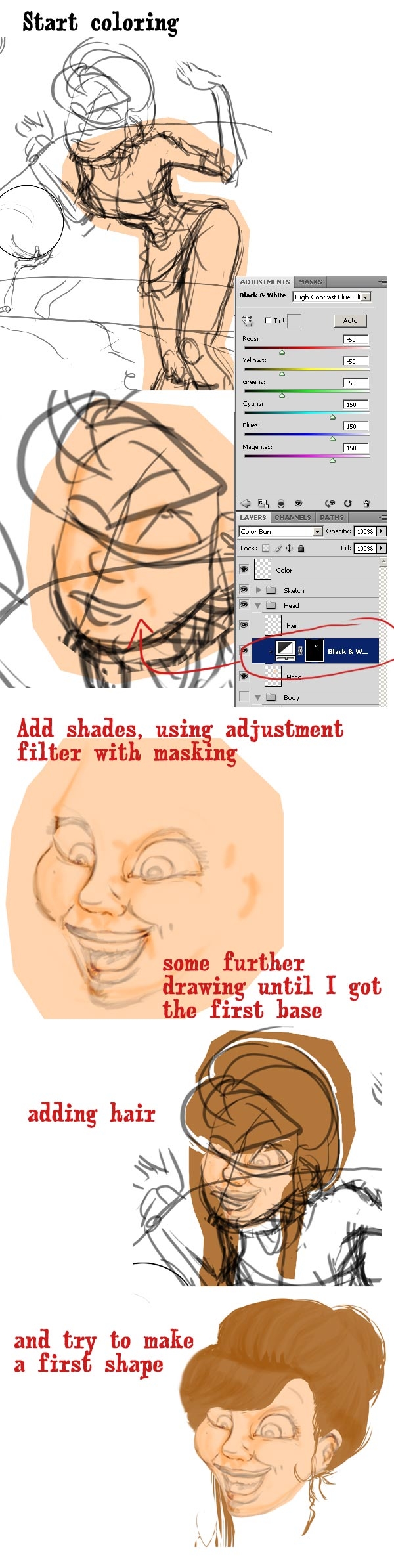 Creation of And tonight...will be my turn: Step 2